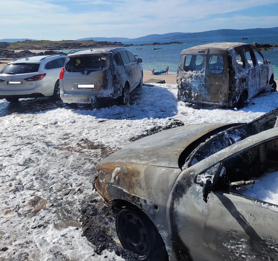 Incendio coches en Quilmas
