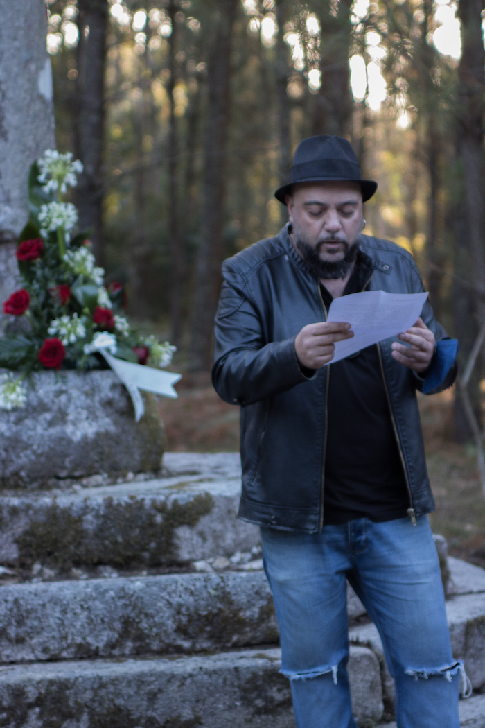 Suso Bahamonde no Cruceiro da Cantorna-Foto-Pablo Alvarez