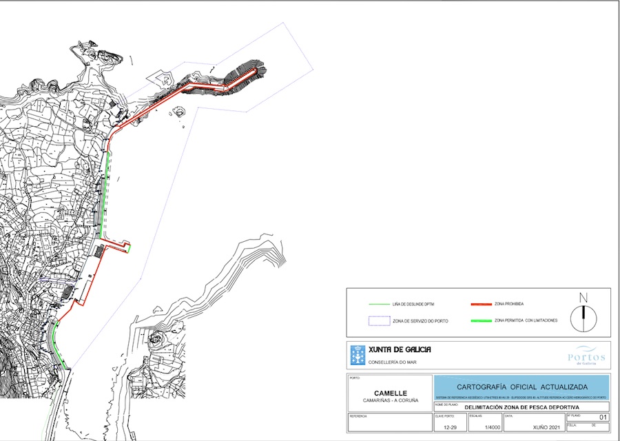 Restricions para a pesca recreativa no Porto de Camelle