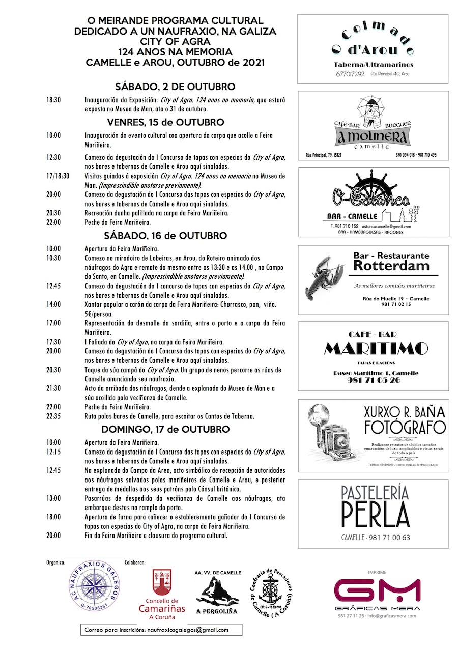 PROGRAMA DEFINITIVO CITY OF AGRA 124 ANOS NA MEMORIA copia1