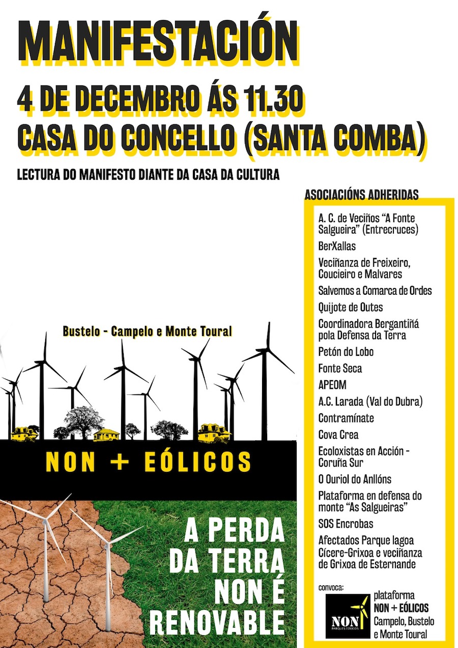 Manifestacion Eolicos Santa COmba