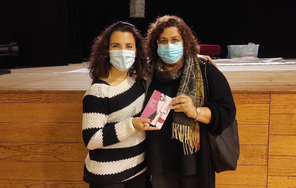 Angeles Iglesias coa Concelleira Marisol Blanco