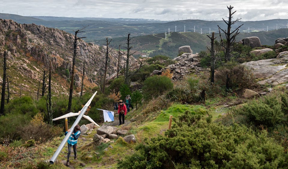 Manifestacion ao Monte Pindo Contra eolicos