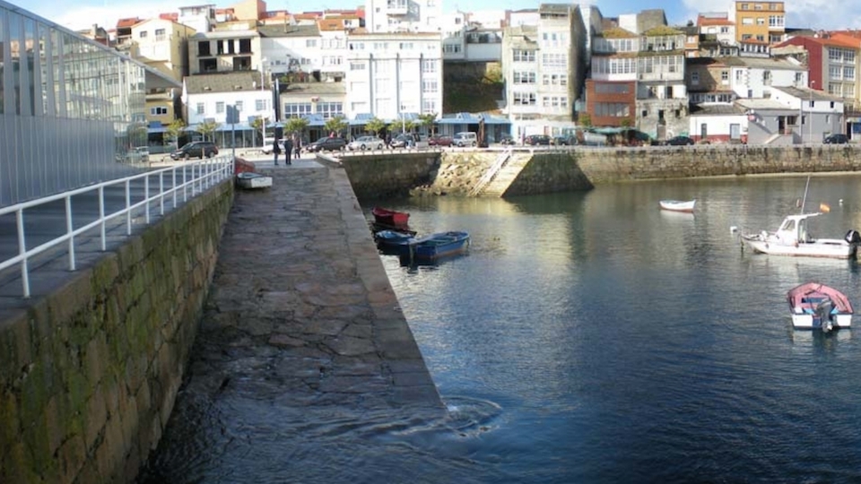 Rampa do peirao de Fisterra antes do cementado