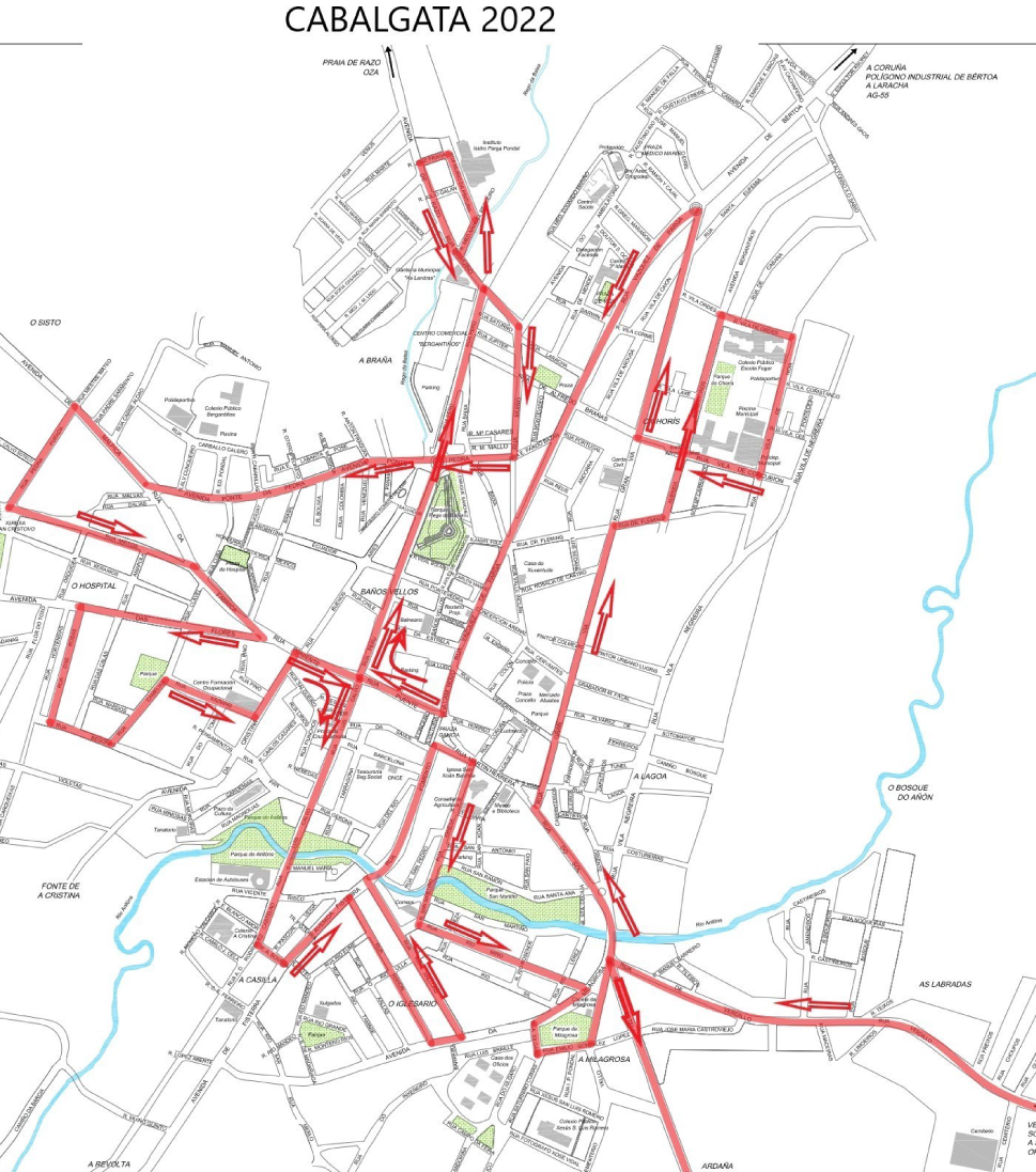 Cabalgata Carballo 2022 Percorrido Mapa