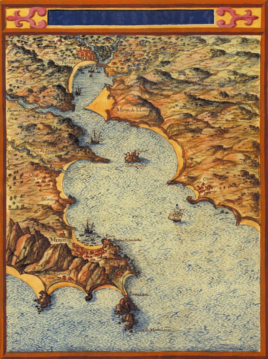 Mapa Teixeira 1634 Ria Muros e Noia
