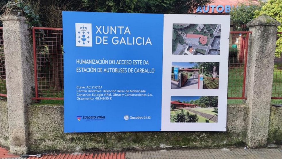 Obras de humanizacion da Estacion de Buses de Carballo