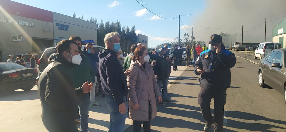 Alcaldesa de Santa Comba no incendio