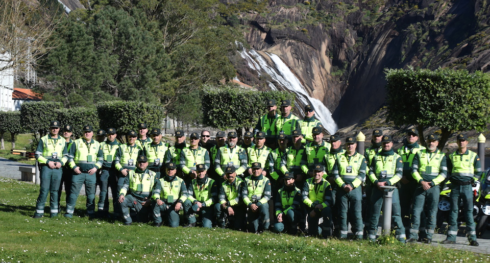 Dispositivo da Garda Civil para o Gran Camino no Ezaro-Foto-Jorge Castro