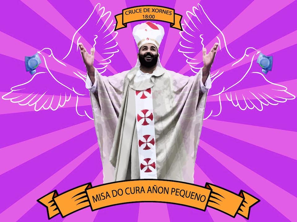 O Cura Anon Pequeno dara a misa a Mikaela