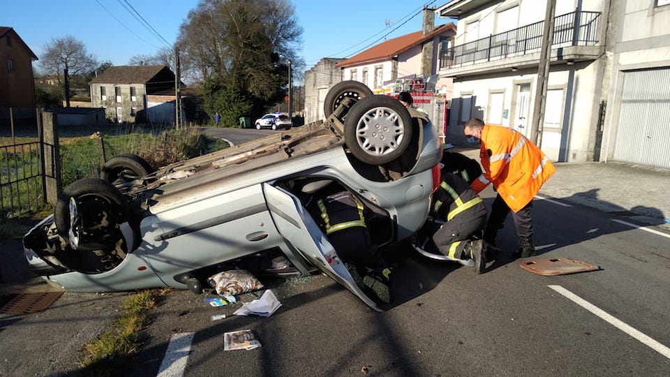 Accidente en Santa Comba 2