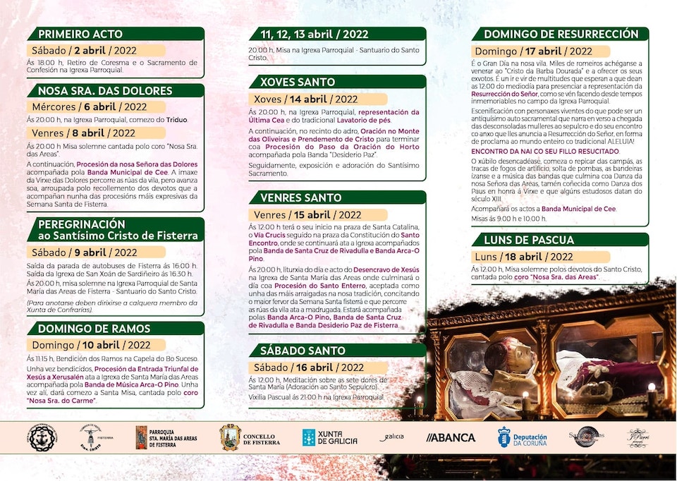 Programa da Semana Santa de Fisterra 2022