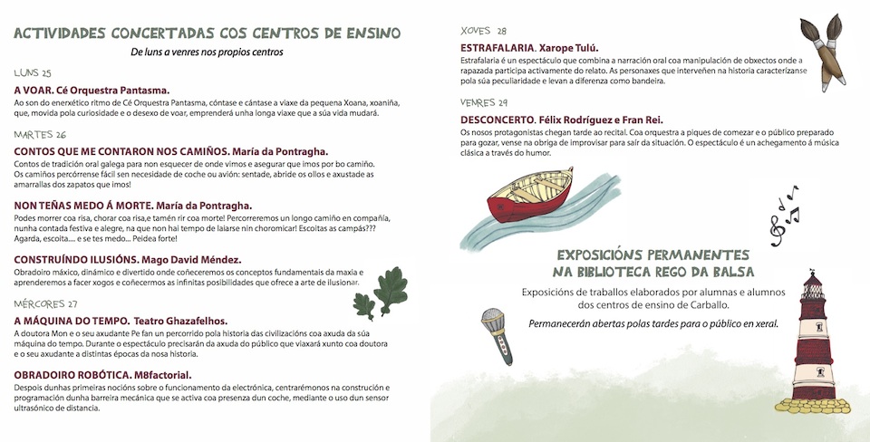 Programa Semana do Libro de Carballo 2022