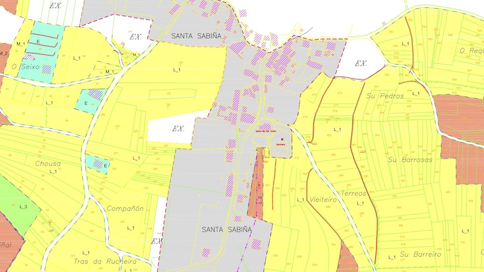 Plano da Concentracion Parcelaria de Santa Comba