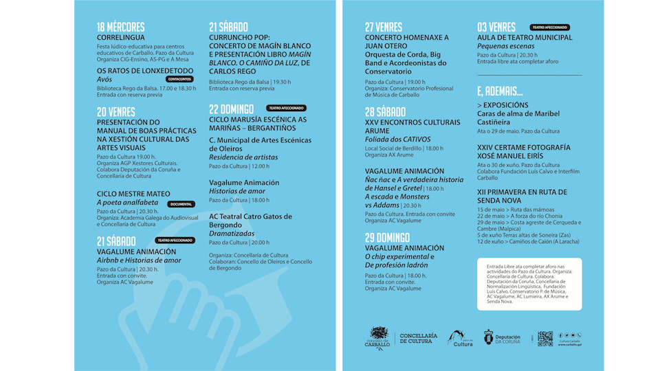 Programa Letras Galegas Carballo 2022 2