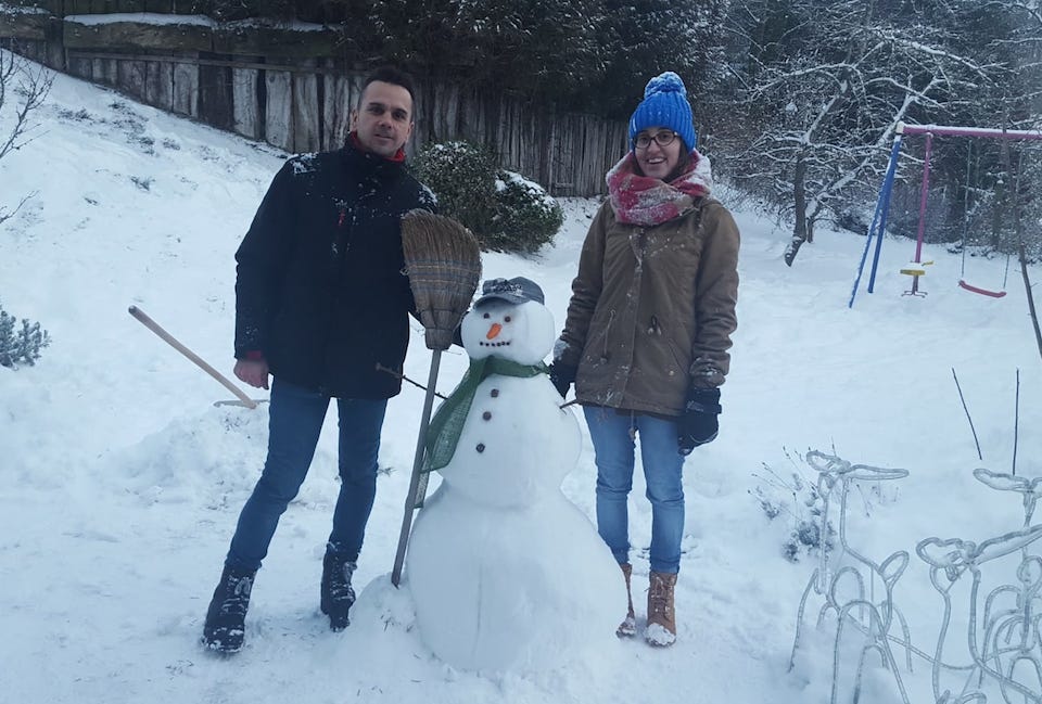 Estefania na neve suiza