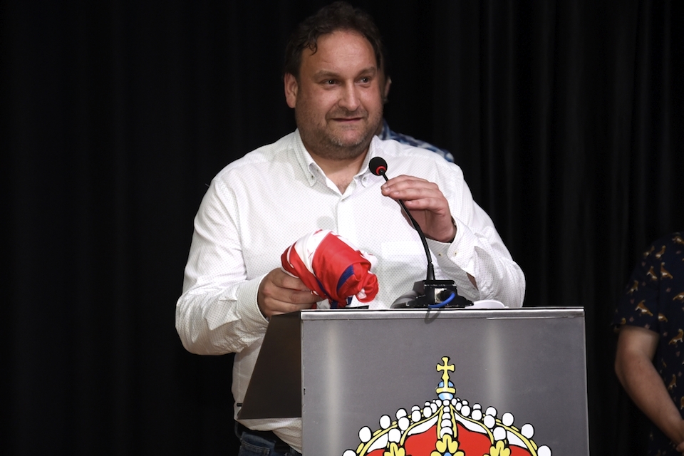 Huelvis pregoeiro das Festas de San Pedro de Santa Comba