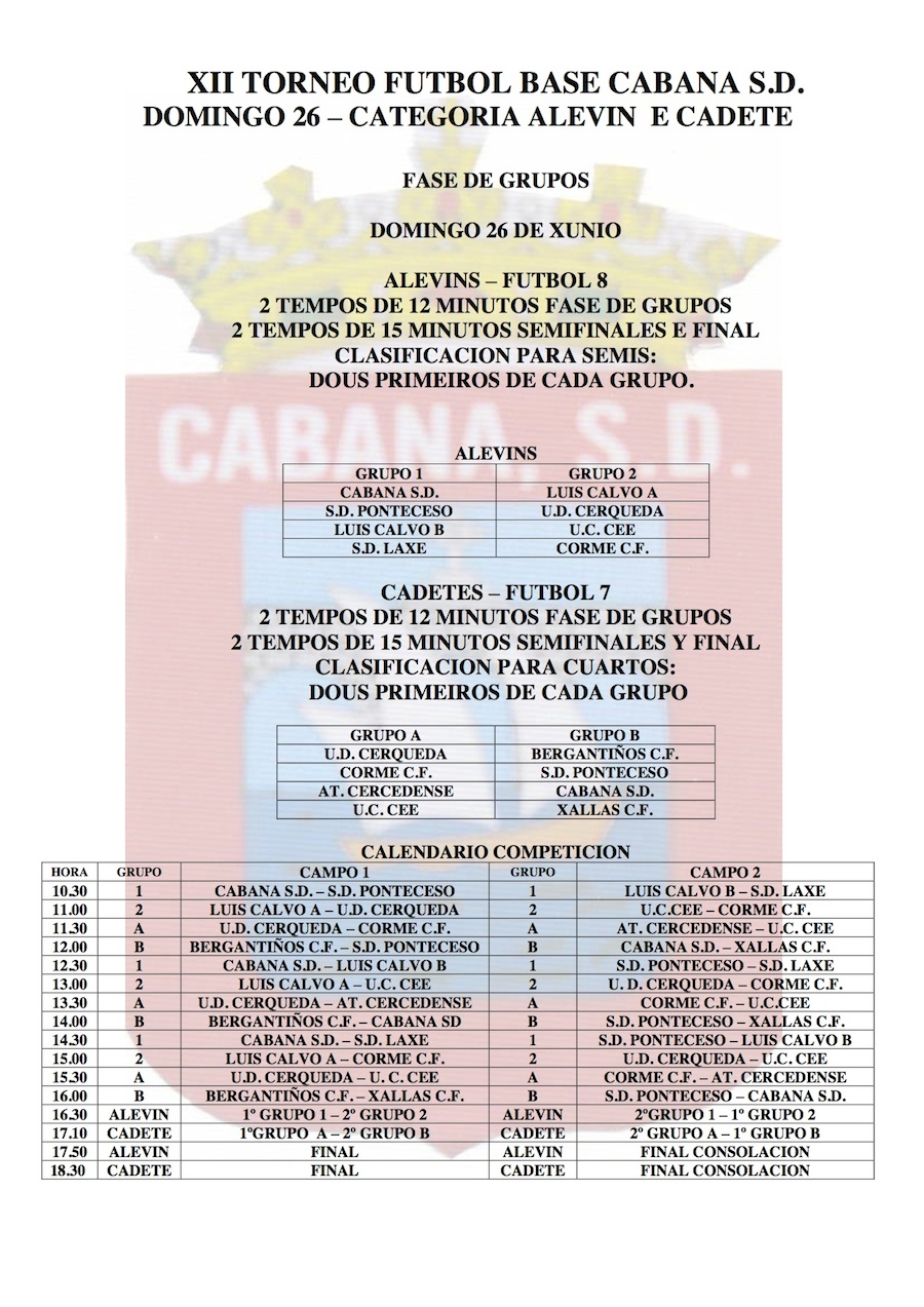 XII TORNEO ALV E CADETE Cabana 2022