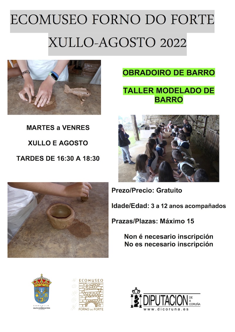 Obradoiro barro verán 2022 Ecomuseo Bunho
