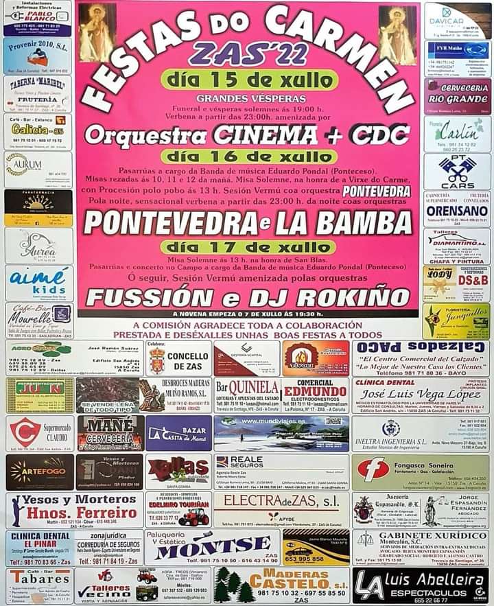 Festas do Carme de Zas 2022