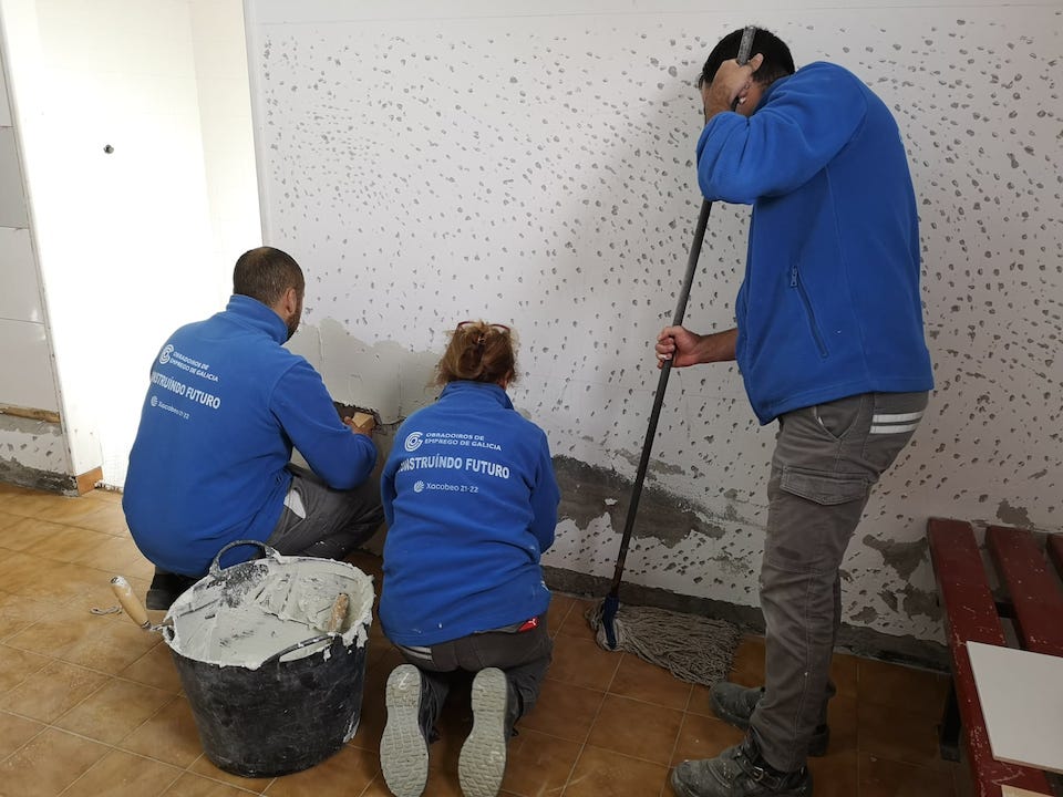 Obradoiro de Emprego nos vestiarios de Bainas