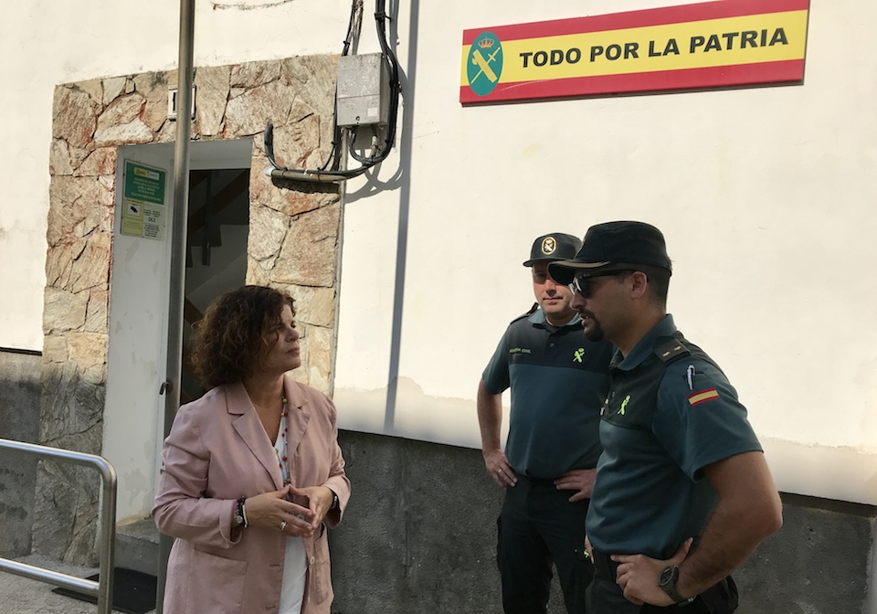 Maria Rivas no Cuartel de Corcubion