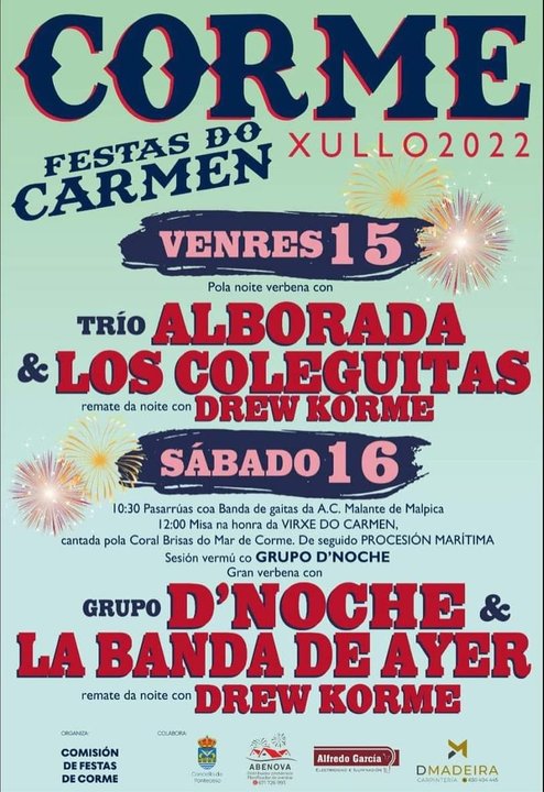 Festas do Carme de Corme 2022