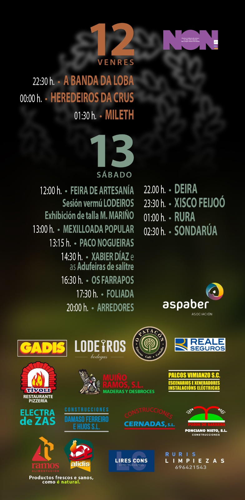 Horarios Carballeira Zas 2022