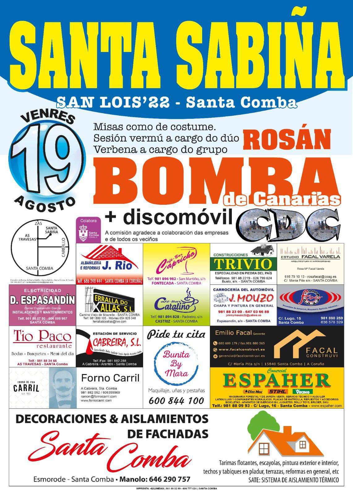 Festa de San Lois de SAnta Sabina Santa Comba 2022