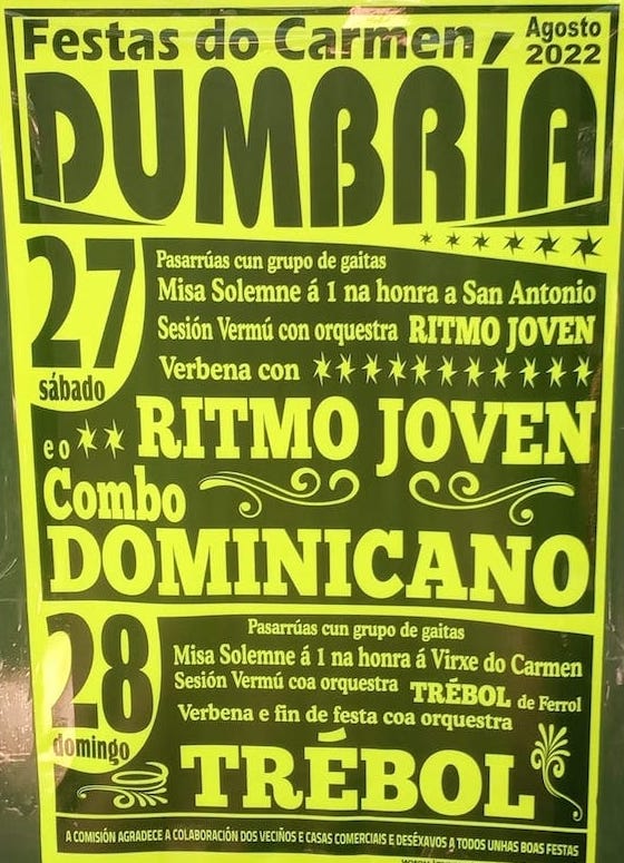 Festas dumbria agosto 2022