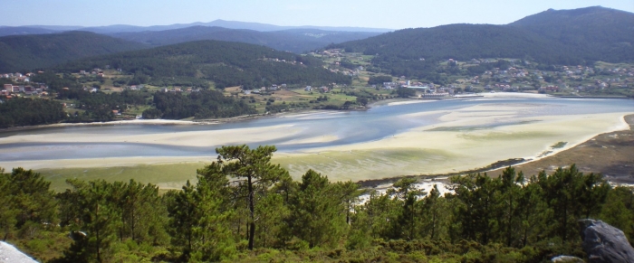 enseada da insua desembocadura rio anllons