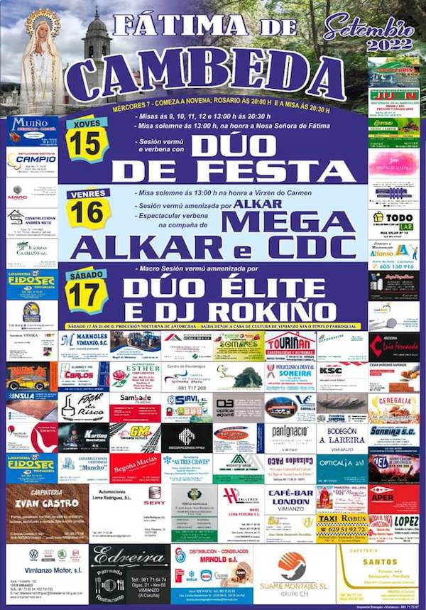 Festas de fatima de cambeda vimianzo 2022