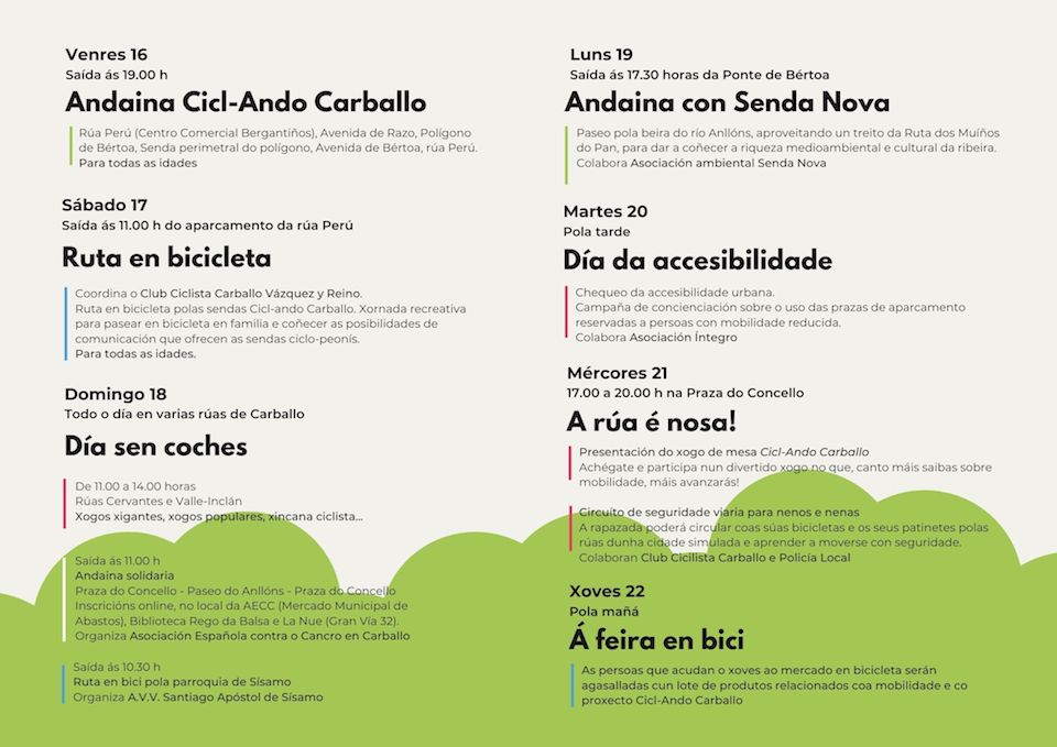 Programa Semana da Mobilidade-Carballo 2022