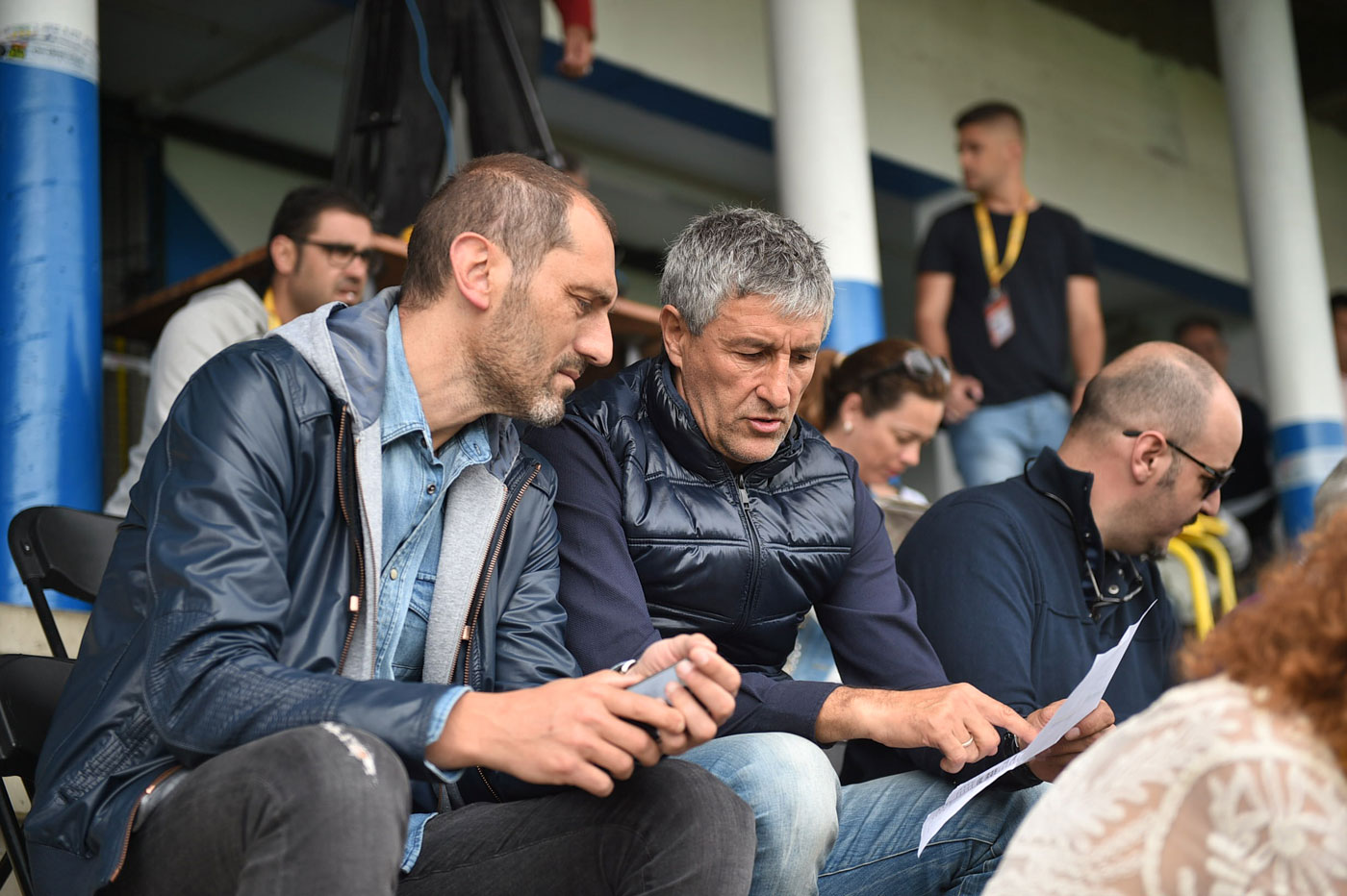 Fran Soto con Setien - UDlaspalmas