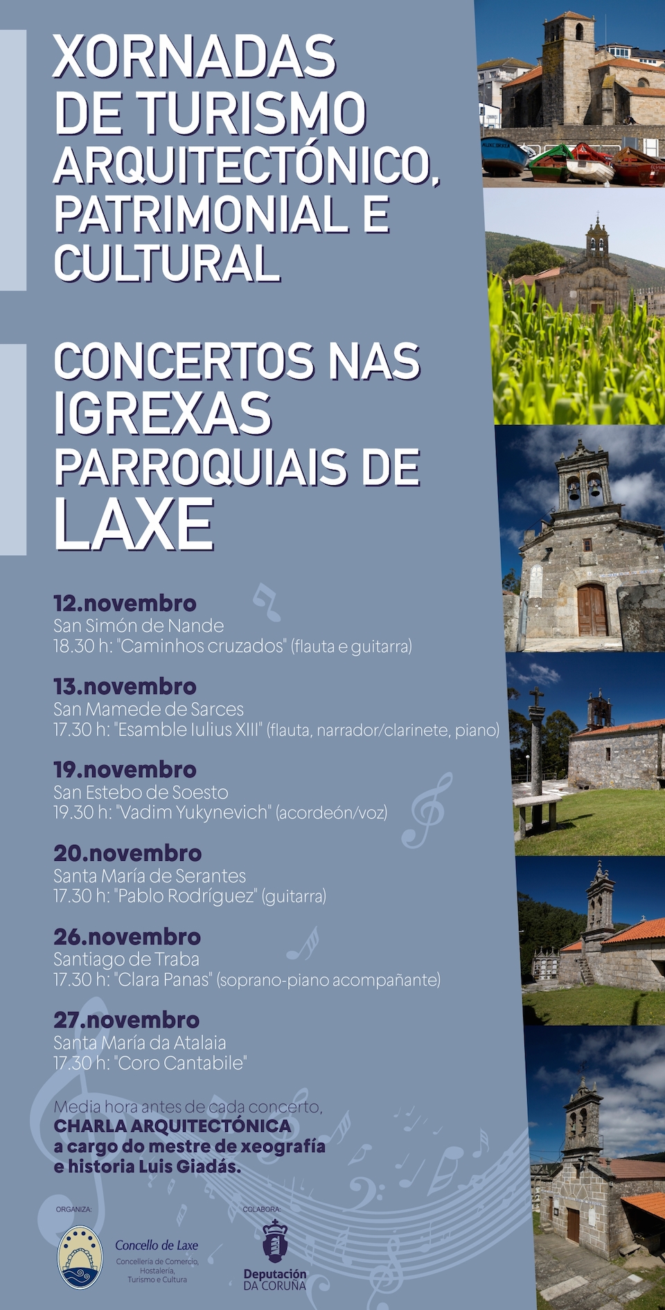 Cartel das 'Xornadas de Turismo Arquitectónico, Patrimonial e Cultural'