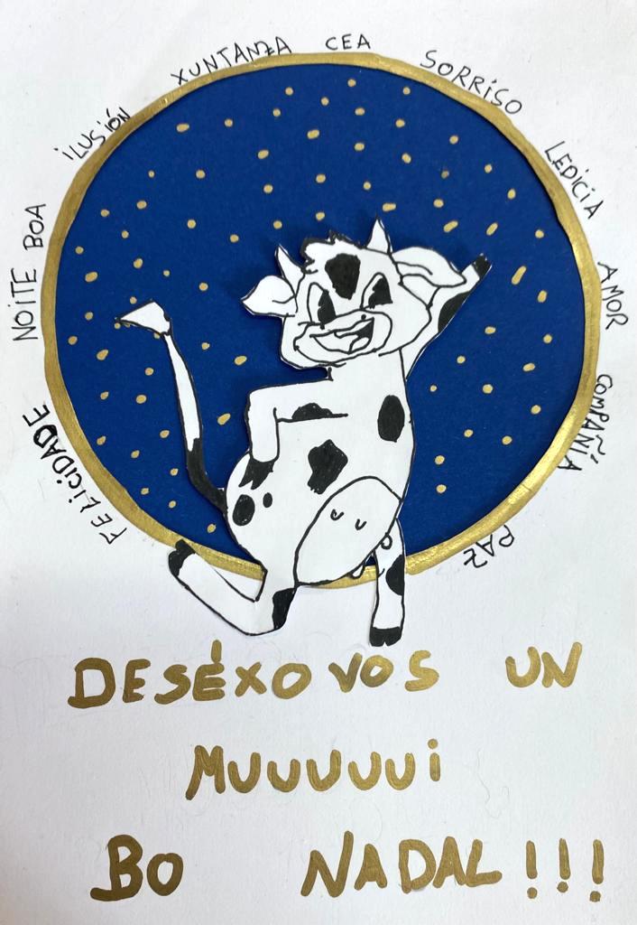 postal ganadora alumnos Nada Santa Comba