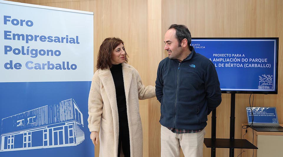 Carballo. A CoruñaA conselleira de Medio Ambiente, Territorio e Vivenda, Ángeles Vázquez, reúnese coa Comunidade de Propietarios do Polígono Empresarial da localidade18/01/2023Foto: Moncho Fuentes / AGN A Coruña