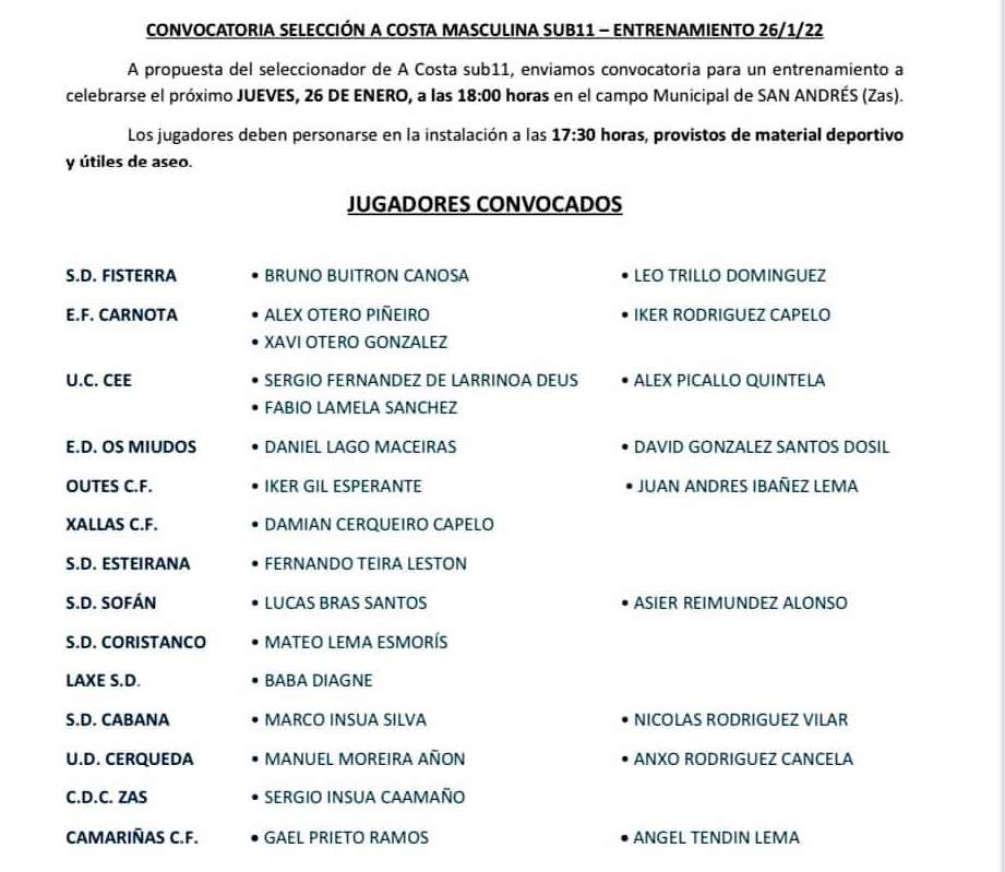 Seleccion sub11 da Costa 26-01-23