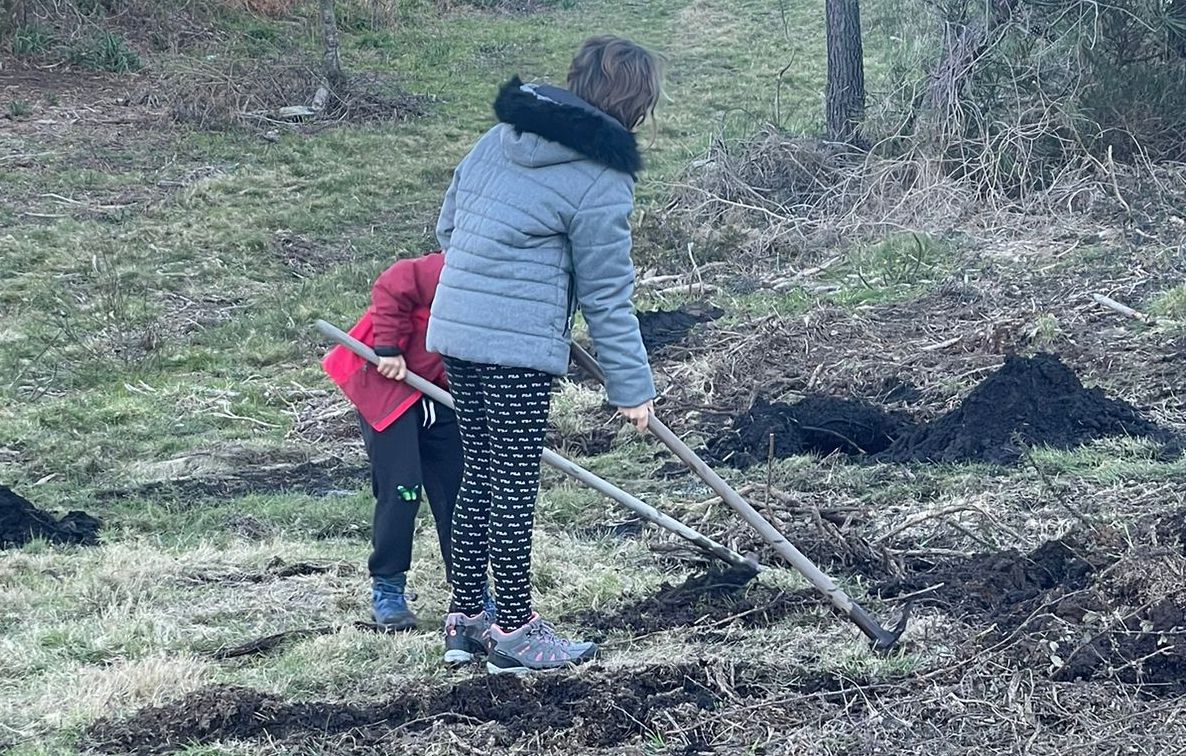 Repoboando o monte en Carnota