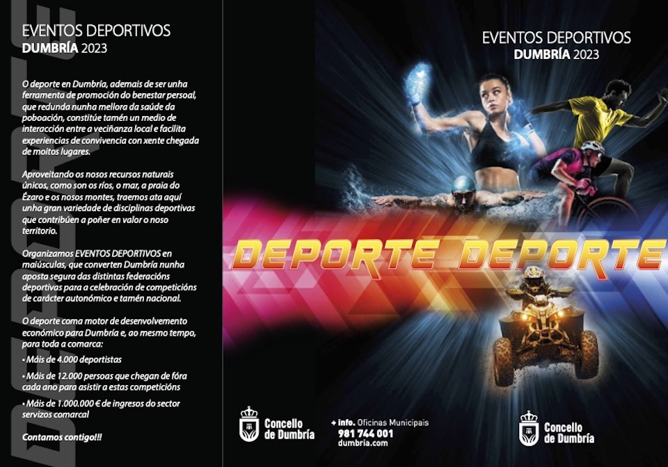 Triptico Deportes Dumbria 2023
