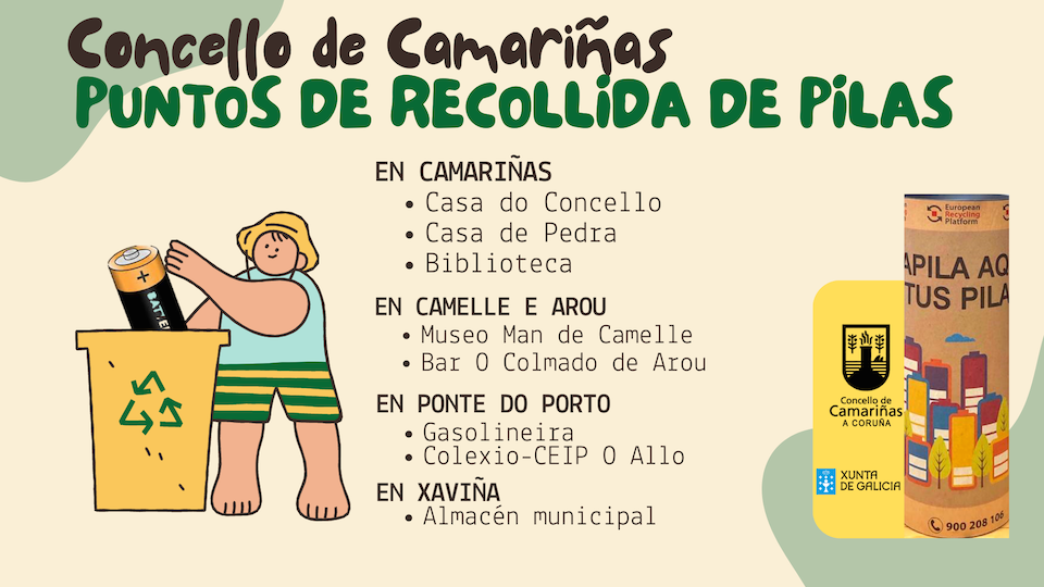 Cartel Recollida Pilas Camarinas 2023