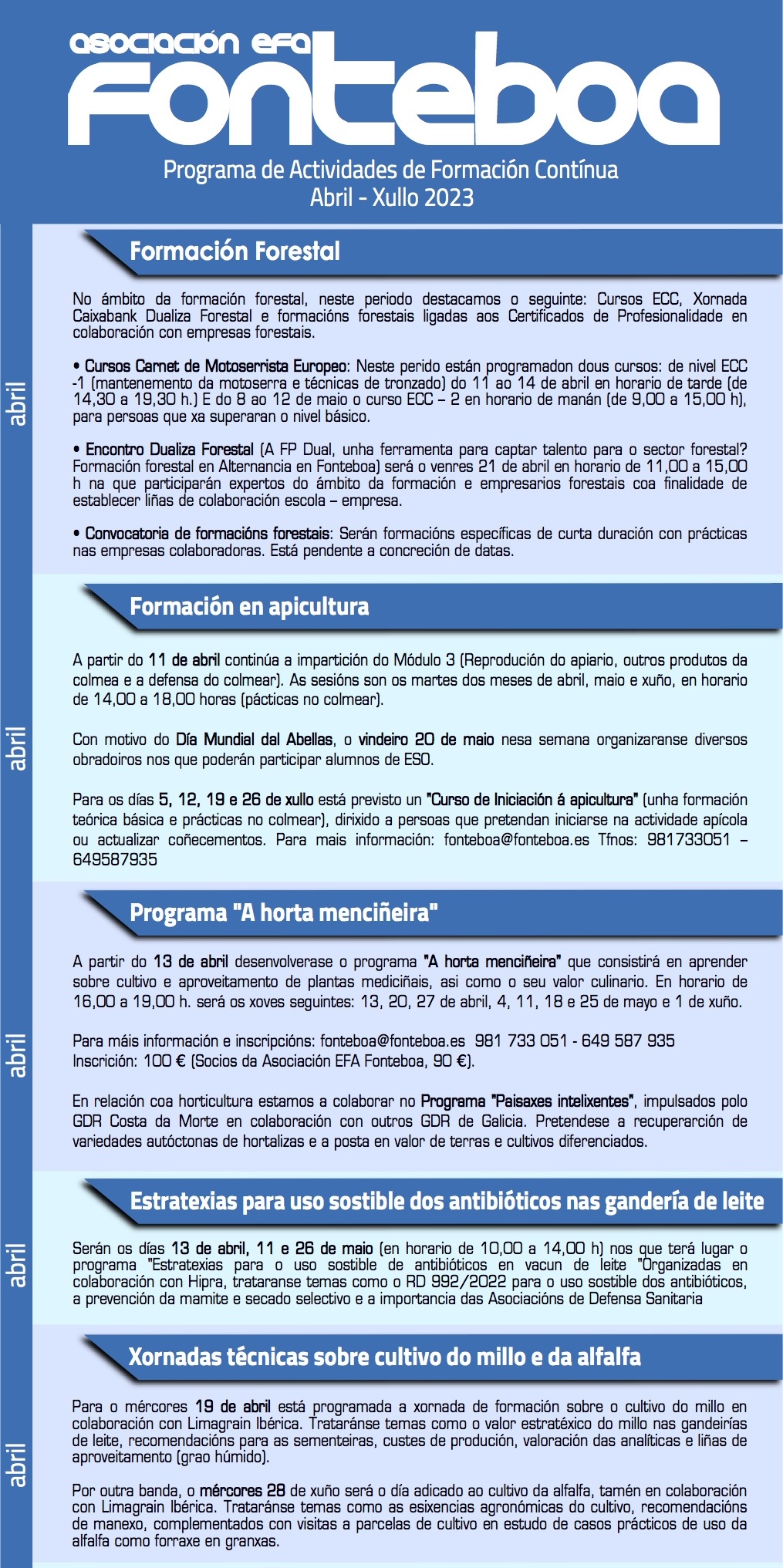 Programa EFA Fonteboa Abril 2023 Coristanco