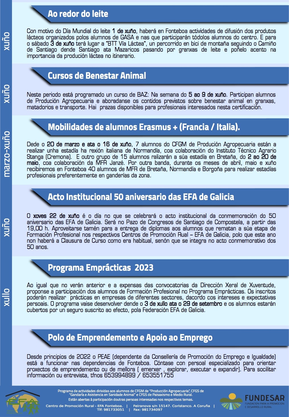 Programa EFA FOnteboa xuno 2023
