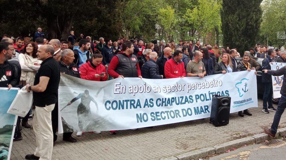 Manifestacion Percebeiros Santiago 1