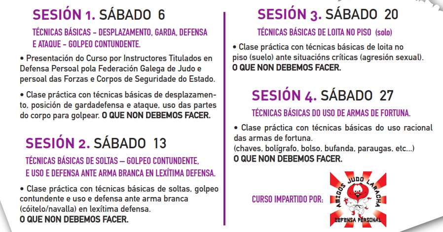 curso de defensa persoal para mulleres Laracha copia