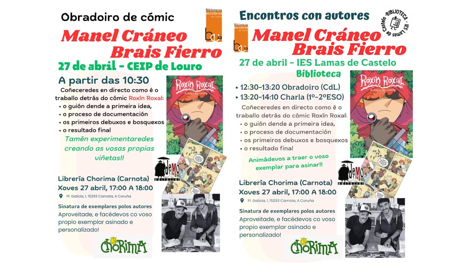 Manel Craneo e Brais Fierro en Carnota