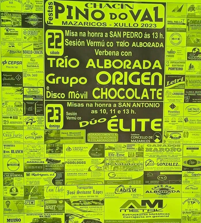 Festas do Pino do Val Mazaricos 2023