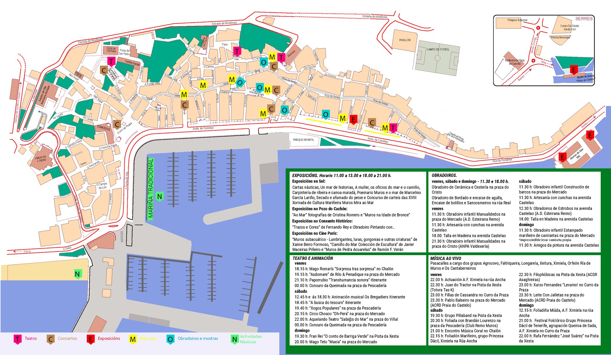 Xornadas Muros Mira ao Mar 2023 Mapa