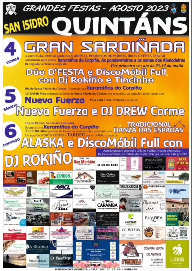 Festas de San Isidro Quintans-Muxia 2023