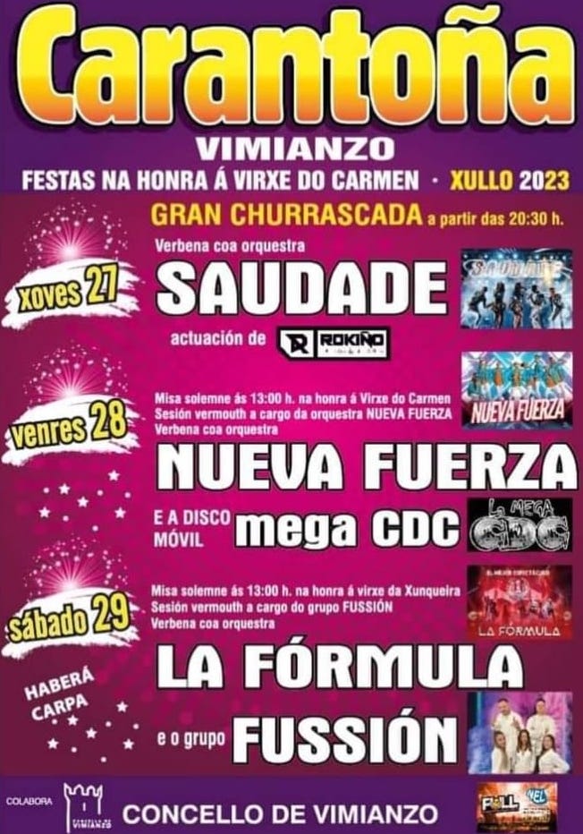 Festas de xullo de Carantona-Vimianzo 2023
